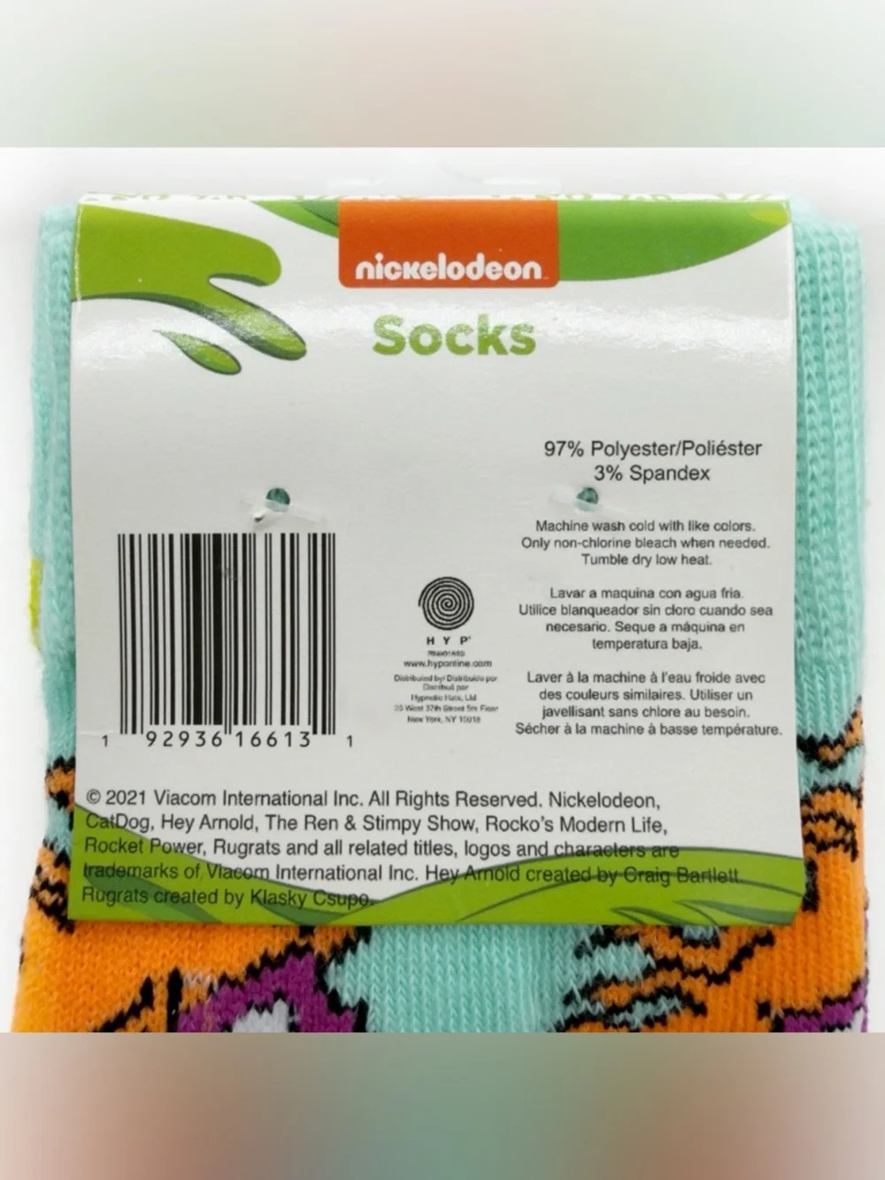 Nickelodeon Rugrats Crew Socks Mens Womens Reptar Chuckie Novelty Gift